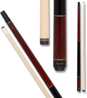 Elite EP39 Matte Finish Pool Cue - Burgundy Stained with Matte Finish
