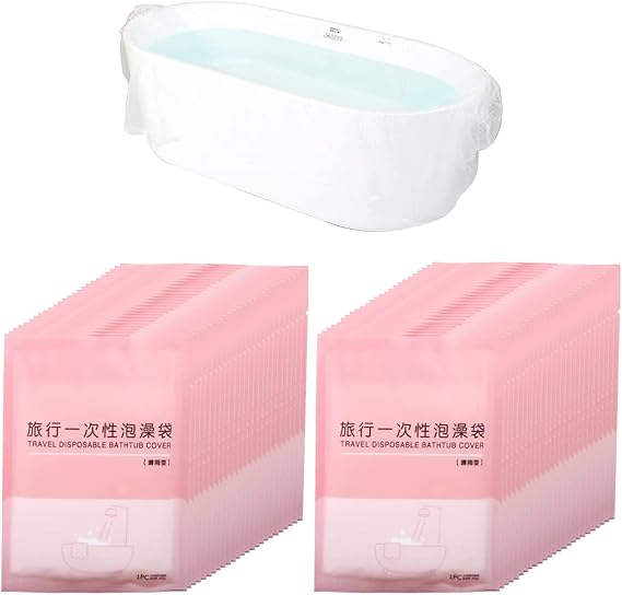 Swingers 40 Pack Disposable Bathtub Cover Liner, Large Bathtub Liner