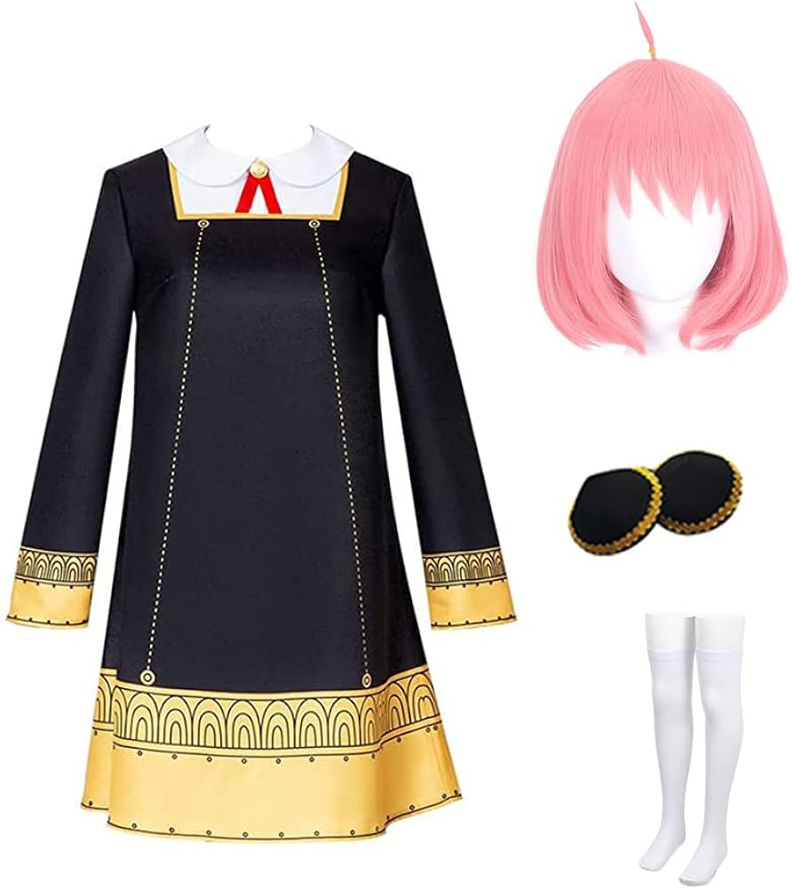 Lmetsky Anime Cosplay Costume Dress Suit Unifrom Outfit With Wig Halloween Party
