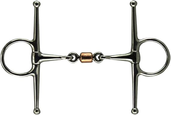 Coronet Copper Roller Link Full Cheek Horse Bit, 5-Inch