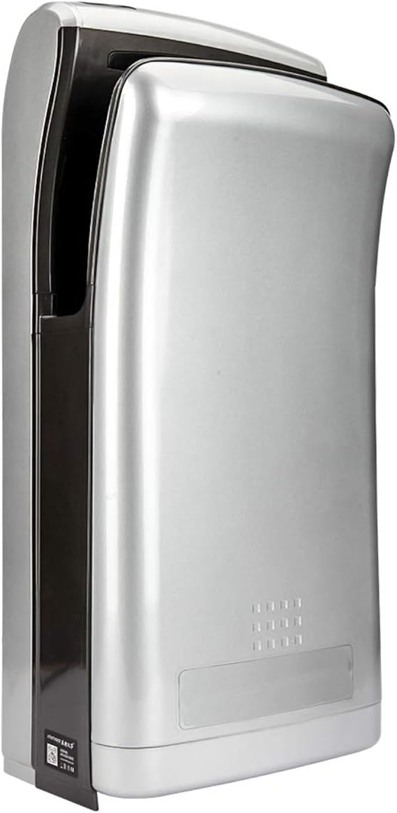 HEPA Filtered Vertical Hand Dryer 1800W Dual Blade Air Commercial Hand Dryers for Bathrooms Automatic High-Speed Jet Flow Wall Mounted Silver