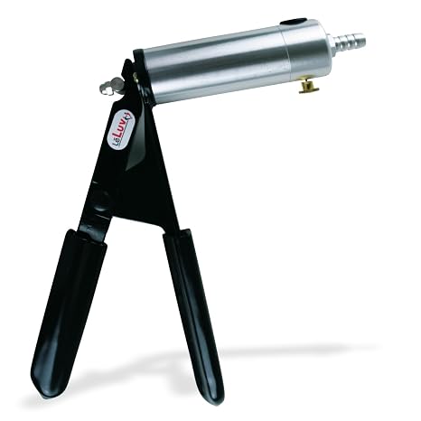 LeLuv Ultima Vacuum Pump Handle - Aliminum Silver Chamber with Black Padded Rubber Grips