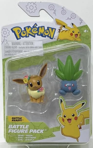 Pokemon Battle Bahar Serisi 2'li Figür Seti - Eevee Ve Oddish