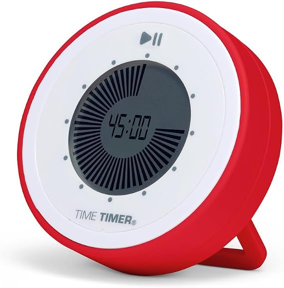 Time Timer Twist - Updated - 90-Minute Digital Visual Countdown Clock Magnetic with Kickstand for Kids Classroom Learning, Study Tool, Teachers Desk, Exercise and Kitchen Timer (Red)
