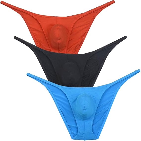 Men's Modal Skipmy Briefs Underwear Male Contour Pouch Underpants Pucker Butt Bikinis Bottomsb Male String Lingeries
