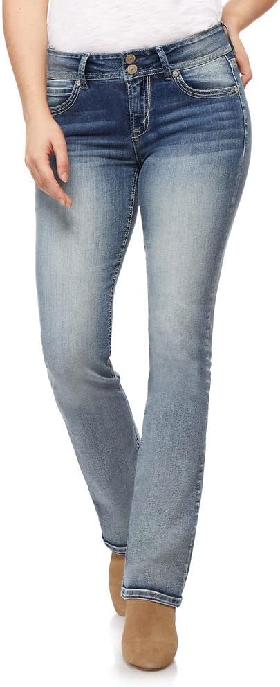 WallFlower Womens Luscious Curvy Bootcut 3 CamilleIndigoBlue