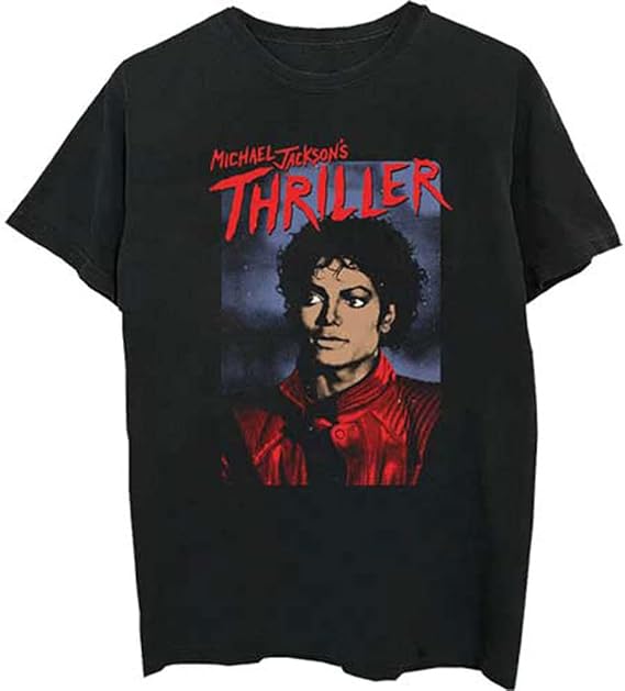 Michael Jackson Men's Thriller Pose Slim Fit T-Shirt Black