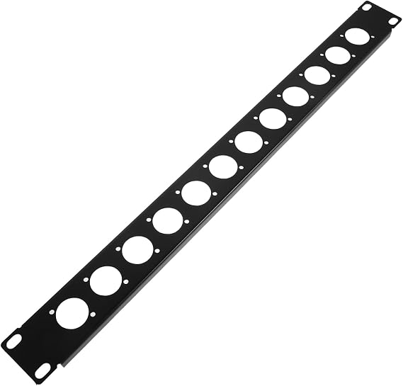 Hinged Rack Mount Panel for Secure Audio Devices - 1U Audio Patch Panel - Wall Wire Organizer for Data Centers Studio Network Cabinets