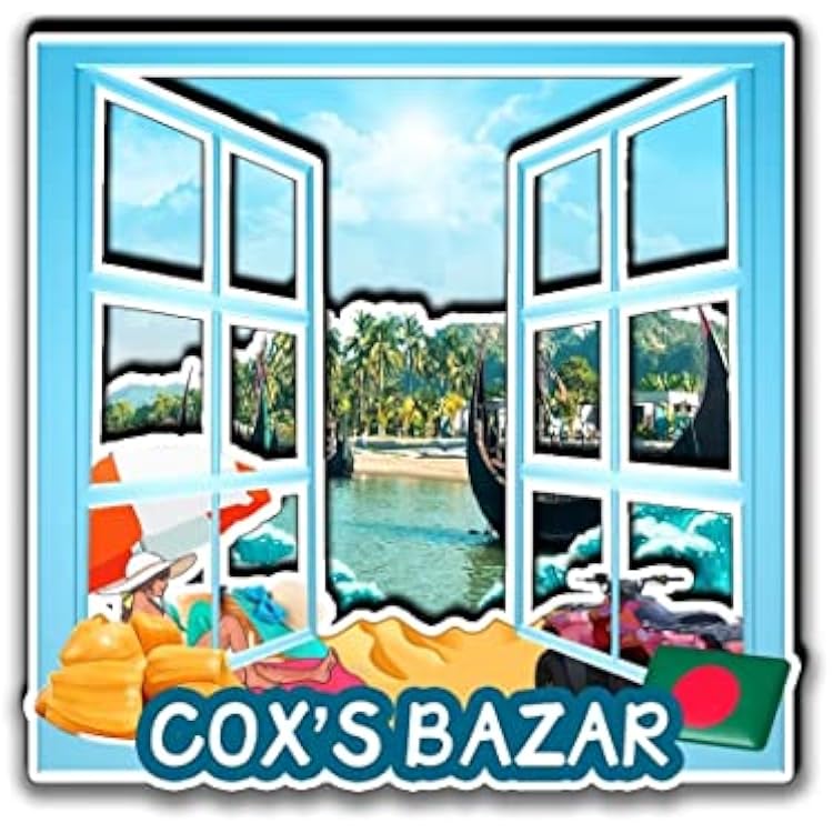 CoxS Bazar Bangladesh Refrigerator Magnets 3D Wood Products Friction Resistant Travel Souvenirs Home and Kitchen Decor-1049