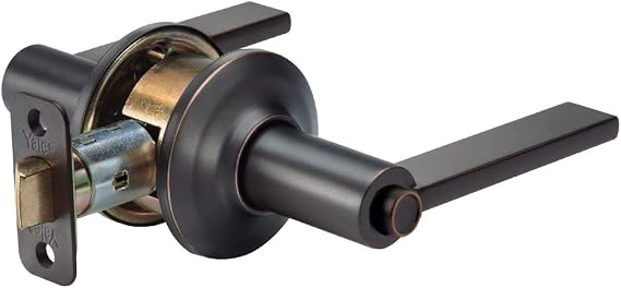 Yale Security D520VK01 Valdosta, Satin Nickel Privacy Lever Lock, Oil Rubbed Bronze