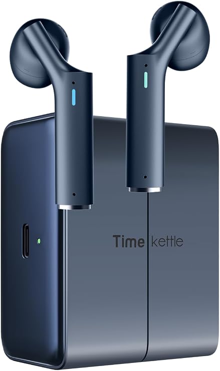 Timekettle W4 Al Translator Headphones Bi-Directional Simultaneous Translation Translation Device Bone Voice Sensor for Clarity Compatible with iOS & Android GDPR Protected Privacy