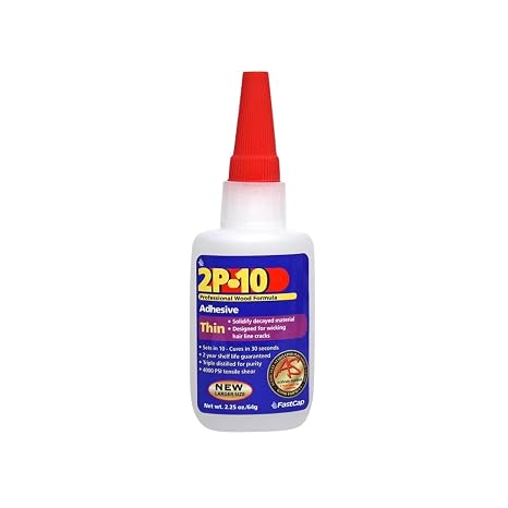FastCap 2P-10 Professional Thin Wood Adhesive Glue, 2 oz.