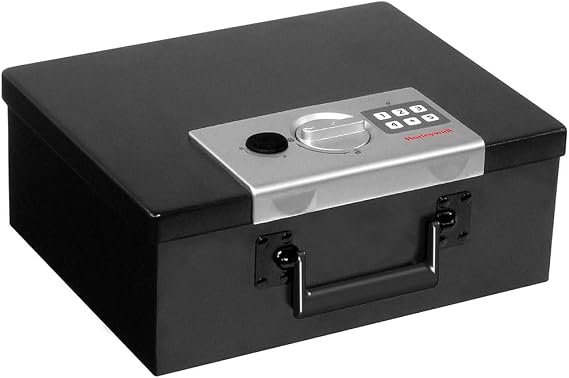 Honeywell Steel Fireproof Safe with Keypad Lock, 12.7 x 10.4 x 5.5, 0.27 cu ft, Black