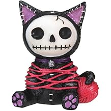 Black Mao Mao Cat Furry Bones Statue Display