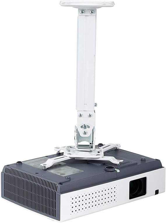 Projector Mount Stand Projector Mount Projector Ceiling Mount Bracket Fits Flat or Sloped Ceiling Height Adjustable with Extendable Length 10 to 15 in Projector Stand