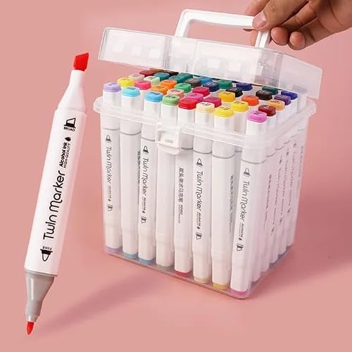 Orret Home Double Sided Marker Pen Set, Professional Boxed Felt Pen Set, Ideal for Paint Markers, Artists and Designers in Various Colors 12 Pieces