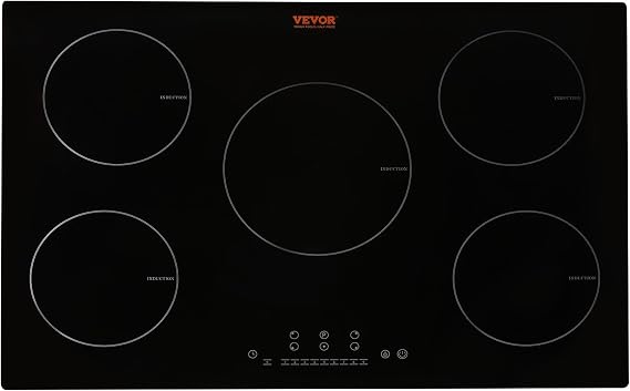 VEVOR Built-in Induction Electric Stove Top 30 Inch,5 Burners Electric Cooktop,9 Power Levels & Sensor Touch Control,Easy to Clean Ceramic Glass Surface,Child Safety Lock,240V