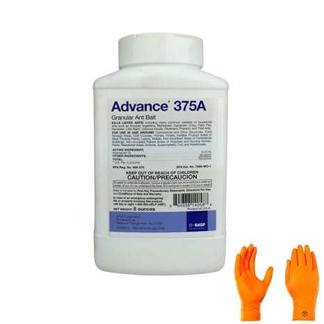 Advance 375A Select Ant Bait Professional-Grade Ant Control for Indoors & Outdoors | Premium USA Supply Gloves for Safe Eradication | USA Supply Pest ID Card