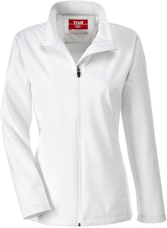Team 365 Ladies Leader Soft Shell Jacket (X-Large, White)
