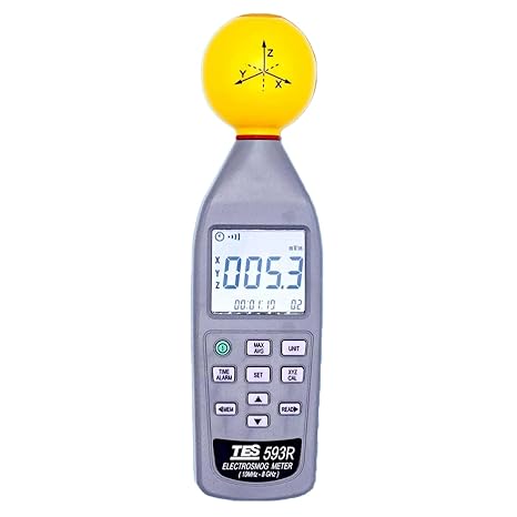 TES-593R EMF Meter AC Electrosmog Meter Tester TES 593R 3 Axis EMF Radiation Electrosmog Tester Meter Frequency Range 10MHz to 8GHz