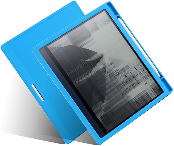 Fro Slim Silicone Back Cover for Onyx Boox Note Air 3C 3 C Case 10.3" eBook Soft Funda with Pencil Holder for Boox Note Air 2 Plus (Blue)