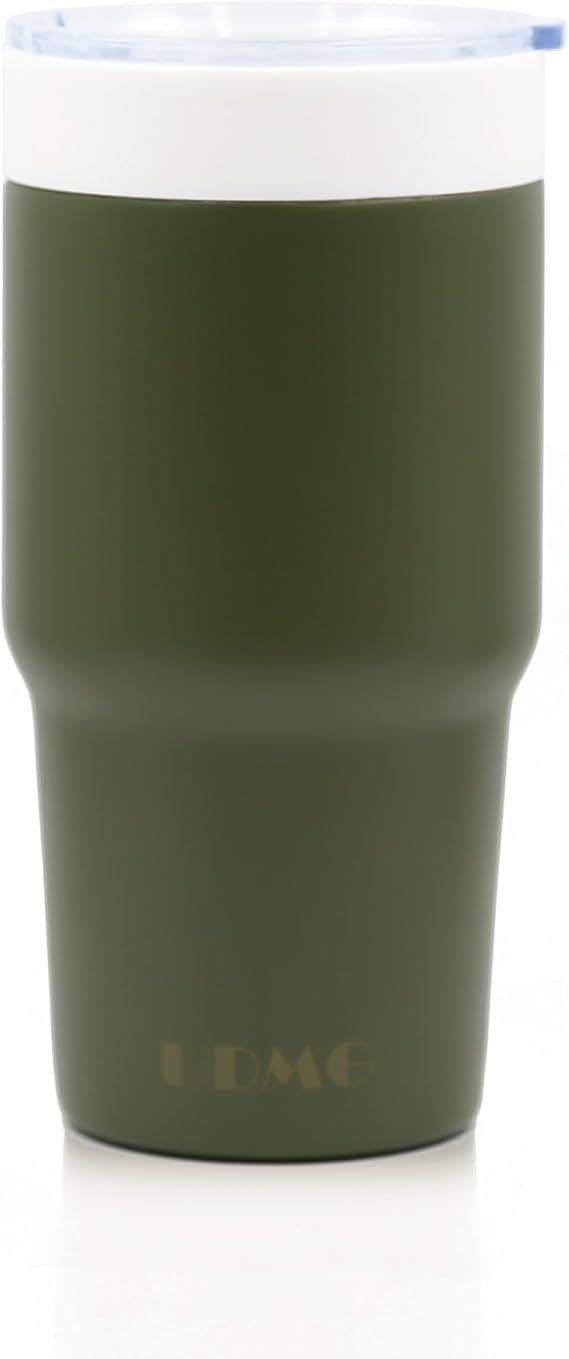 True Ceramic Interior Vacuum Insulated Travel Tumbler,16oz, Moss Green
