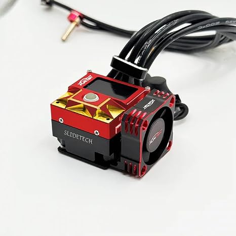 Furitek AeroSpin 30K Aluminum Fan Kit for SlideTech ESC Remote Control Car, RC Car Electronic Accessory, RC Car ESC Cooling Fan (Black Red (FUR-2674))
