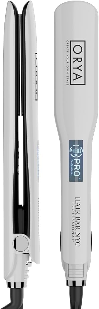 Hair Bar NYC Professional Ionic Flat Iron, Hair Straightening Iron