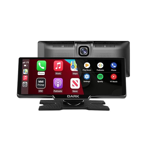 Dark 10.26 IPS Apple CarPlay & Android AutoAirPlay, Android Cast Screen Mirroring Torpedo Mounted Vehicle Display with Front & Rear Camera DK-VA-CMP1010