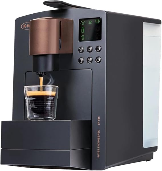 K-FEE Grande Single Serve Coffee, Espresso & Milk Machine (Black/Copper) | Compatible with Starbucks Verismo* | 4 Programmable Drink Settings | Coffee Maker