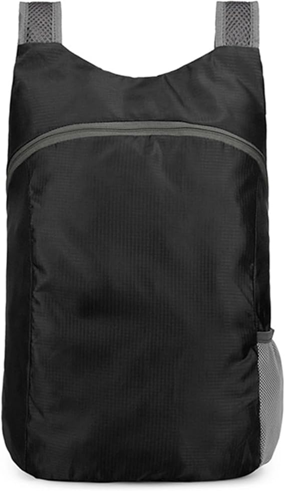 Ultra Lightweight Foldable Backpack,Waterproof Lightweight Backpack,Packable Daypack for Men Women Hiking Travelling Camping Sports Outdoor Black