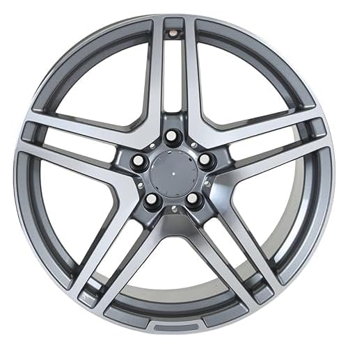 New 20 inch x 9.5 Wheel Rim S65 AMG Style Gunmetal Machined Face Compatible With Mercedes Benz E320 E350 5x112 One Wheel 1
