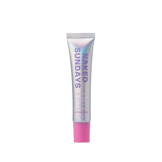 Naked Sundays PoutScreenTM SPF 50 Lip Balm Hydrating Lip Treatment with Polyglutamic Acid for Moisture, Shine & Sun Protection | Vegan, Non-Sticky, Conditioning, High-Gloss Finish