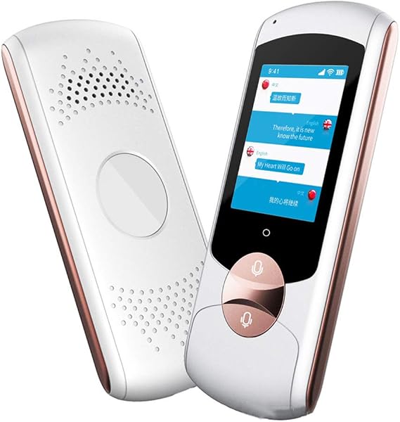 Smart Language Translator Device with Voice 2.4 Inch Touch Screen 41Languages in 120 Countries WiFi Pocket Electronic Translators for Learning Traveling,Black
