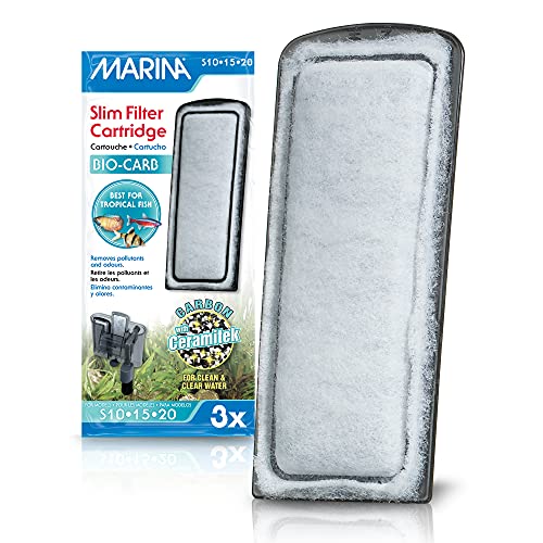 Marina Slim Filter Carbon Plus Ceramic Cartridge, 3 Pack , 3 Cartridges each, White