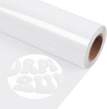 TORC White Puff 3D HTV Vinyl Heat Transfer, 12" X 10FT Iron-On for T-Shirts | Compatible with Cricut, Silhouette | Easy Cut & Weed, Crack-Resistant & Washable
