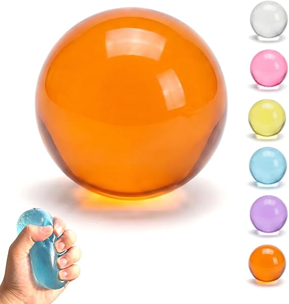 Coconut Oil Stress Ball, Clear Slow Rising Squishy Stress Relief Ball, Ultra Soft Non-Sticky Squishy Stress Relief Ball, Shapeable Fidget Ball for Desk Office