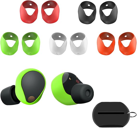 5 Pairs Silicone Ear Hooks for Sony WF-1000XM5 Anti-Slip WF-1000XM5 Earbud Covers, Noise Isolation Replacement Ear Tips