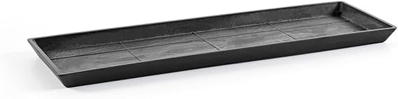 Ecopots Rectangular Planter Saucer, Dark Grey, 31.5"