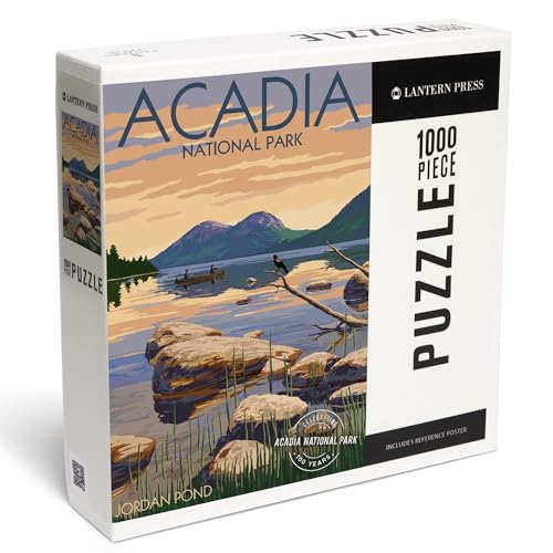 Acadia National Park, Maine, Celebrating 100 Years, Jordan Pond 1000 Piece Puzzle, Challenging Jigsaw Puzzle for Adults, Made in USA