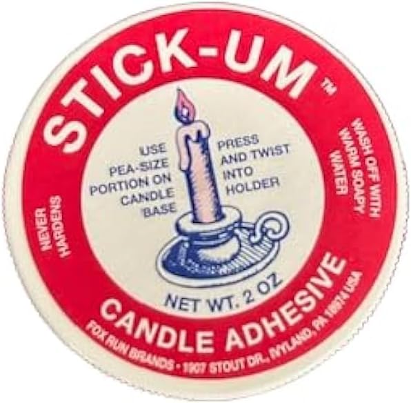 Fox Run Stick-Um Candle Adhesive, 2 Ounces of Candle Stick Holder Stick Dots