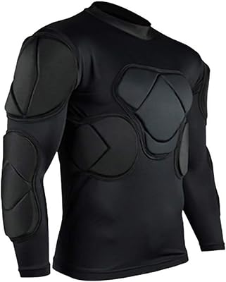 Men's Goalkeeper Shirt Padded Football Protective Gear for Men Training Suit Rib Protector for Soccer Basketball Paintball