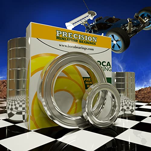 Boca Bearings On-Road Chrome Steel #05-443 Stock Bearing Replacement Kit - Bearings to Upgrade Team ASSOCIATED, B6.4D - Buggy