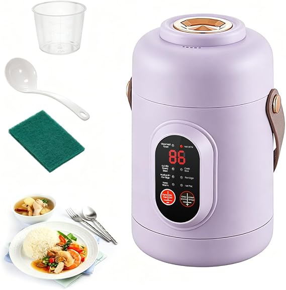 Mini Rice Cooker, 6 Cook Functions, LED Dispaly Reservation & Heat Preservation