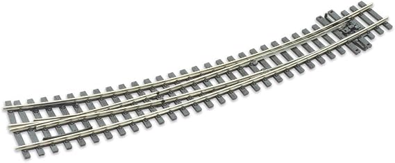 Curved Right-Hand Turnout, Peco SL-E1486, H0m, Code 75