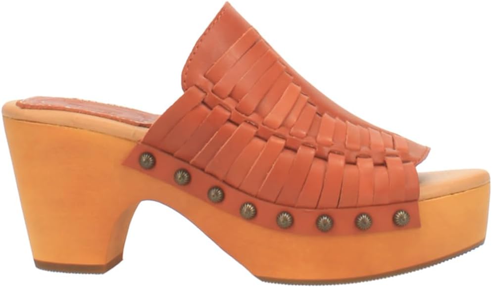 Dingo Womens Dreamweaver Studded Woven Platform Casual Sandals Casual Mid Heel 2-3"