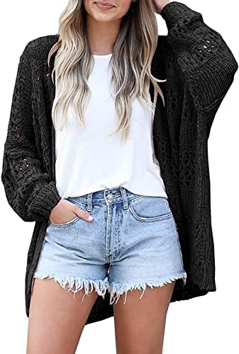 Cardigan Sweaters for Women Lightweight, Long Sleeve Open Front Knit Oversized Crochet Cardigans Sweaters for Natural Life