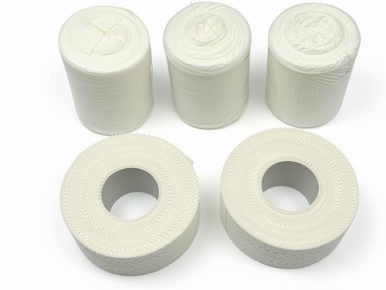 Boxing Tape and Gauze Kit for Hands, Athletic Wraps Quick Handwrap Kit for ONE Fighter, MMA, Kickboxing, White Cotton Tape and Gauze, 5 Pieces