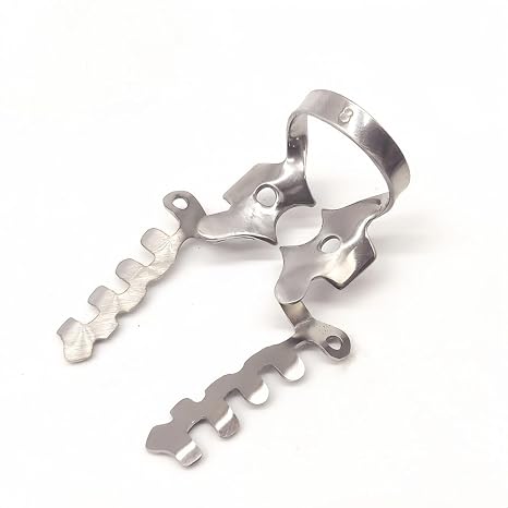1 piece Dental Multi-Funtional Rubber Dam Clamp Dental Special Clips Dental Restoration Rubber Dam Barrier Clips Stainless Steel (1 piece NO.8-M)