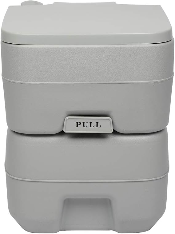 Portable Toilet 5.3 Gal Travel Flushing Toilet Large Capacity for Camping/RV/Boat/Camper/Trailers, Detachable & Lightweight